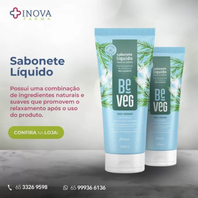 Sabonete Liquido Relaxante Corporal Beveg 200ml Farmax